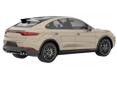 modern SUV arabası beyaz arka planda izole edildi.