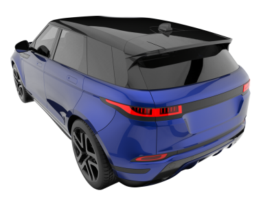 modern SUV arabası beyaz arka planda 3 d illüstrasyon - 3 boyutlu görüntüleme