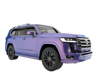 Pembe araba modern jip beyaz arka planda gölgeli izole edilmiş.