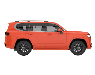 kırmızı SUv beyaz arkaplanda izole edildi 3 d illüstrasyon