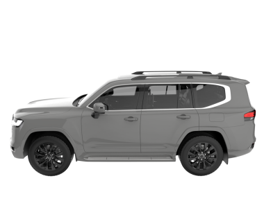 3 boyutlu markalı, jenerik bir SUV aracın beyaz arka planda görüntülenmesi