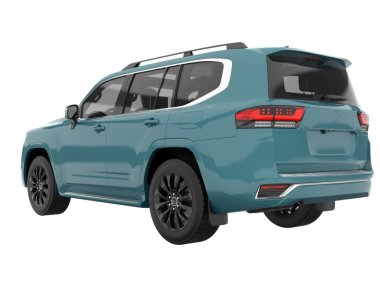 Modern araba arka planda izole edilmiş. 3D görüntüleme - illüstrasyon