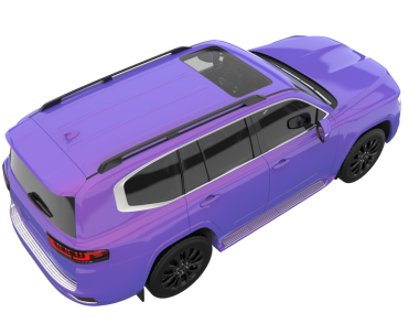 siyah arka planda mor modern araba