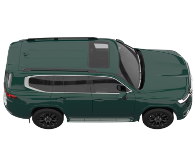 Arkadan gören bir araba. 3d oluşturma