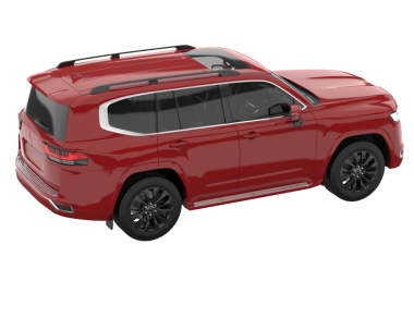 SUV aracı beyaz arka planda izole edildi. 3d oluşturma