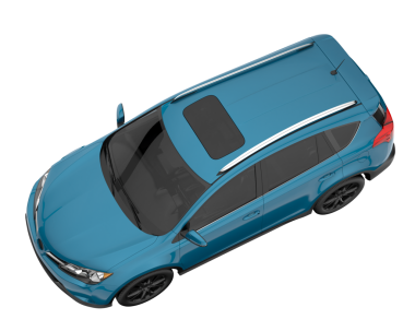 modern mavi şehir arabası - yan görünüm