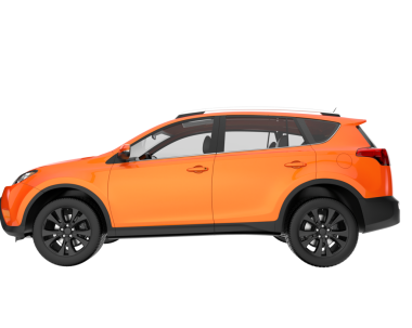 Beyaz arka planda bir araba. 3d oluşturma