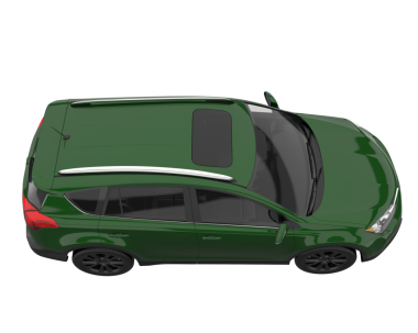 beyaz arkaplanda izole edilmiş araba 3 boyutlu görüntüleme