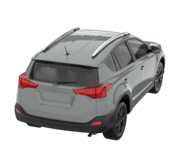 SUV beyaz arka planda izole edildi. 3d illüstrasyon - oluşturma