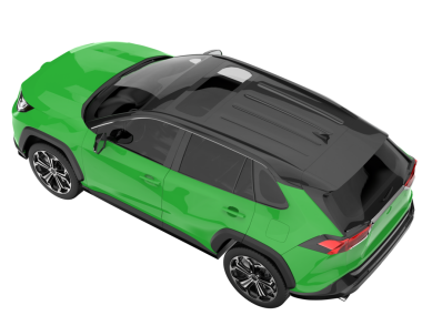 modern yeşil araba siyah arka planda