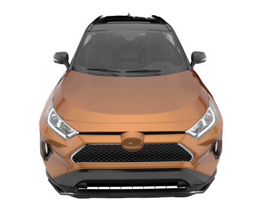 Araba beyaz arka planda izole edilmiş. 3D görüntüleme - illüstrasyon