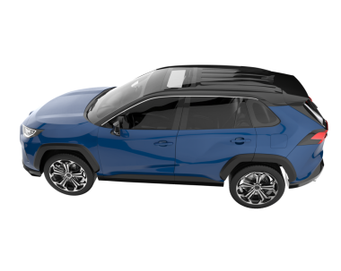 Cip. SUV 'lu araba. 3d oluşturma.