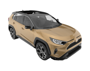 Beyaz arka planda modern bir araba. 3d oluşturma