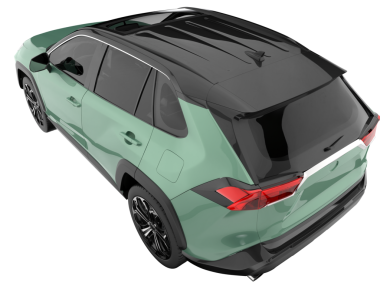 Modern SUV beyaz arka planda izole edildi. 3D görüntüleme - illüstrasyon