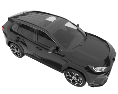 modern beyaz zemin üzerine siyah bir araba