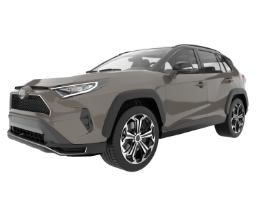 SUV 'lu araba. 3d oluşturma.