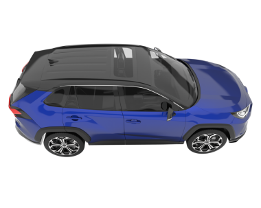 Mavi arazi aracı. 3d illüstrasyon