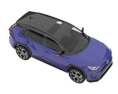 şeffaf arkaplan üzerinde modern SUV araba   