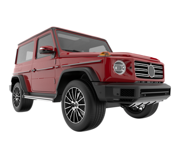 Beyaz arka planda kırmızı lüks spor araba. 3d oluşturma