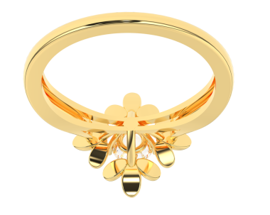 Beyaz arkaplanda altın yüzük