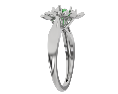 Elmas ve çiçekli alyans