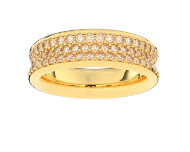 Elmaslı altın alyans. 3d oluşturma