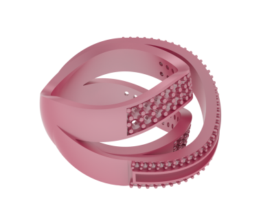 3 boyutlu pembe kurdele.