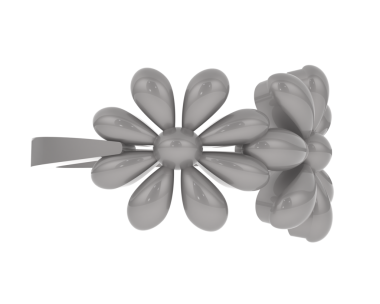 Kalp şeklinde beyaz bir çiçek. 3 Boyutlu Hazırlama