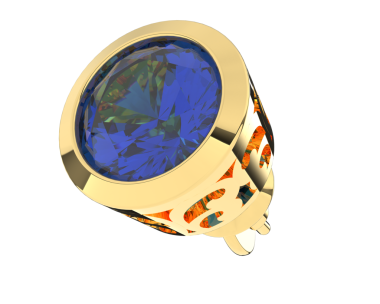 Bir çiçekli çizgi film karakterinin 3 boyutlu resmi