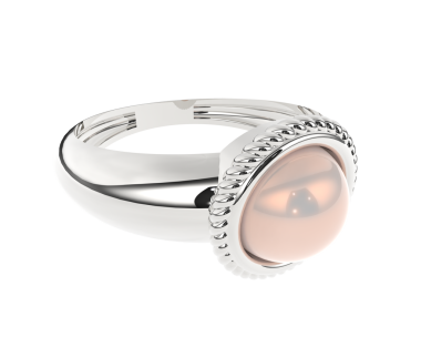 Nişan yüzüğünün gümüş rengi 3D.