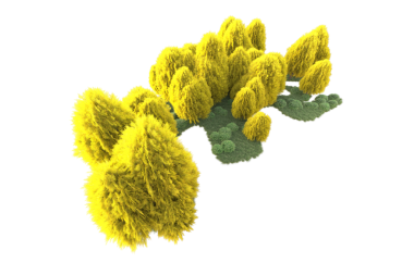 3 boyutlu yeşil bir virüsün bakterili hali