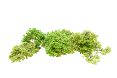 Koyu arkaplanda yeşil ağaç şekli. 3d illüstrasyon