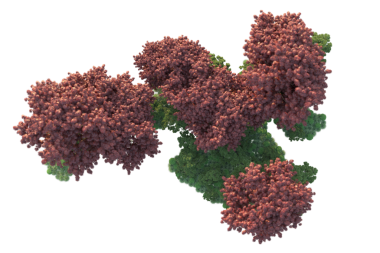 3D covid - 19 coronavirüs. virüs hücreleri.