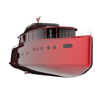 kırmızı gemi, vektör çizimi