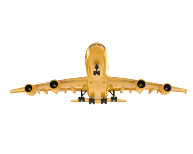 İzole edilmiş bir arkaplanda uçak