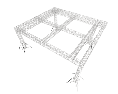 Askısı olan boş metal raf. Beyaz arka planda izole edilmiş. 3d oluşturma.