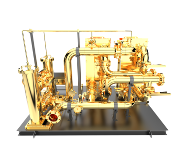 Beyaz arkaplanda izole edilmiş eski bir motorun 3 boyutlu çizimi