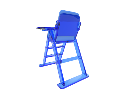 3 boyutlu çizim sandalyesi izole edildi