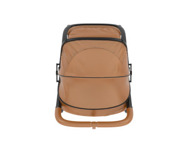 kahverengi deri çanta ve sapı var. izole vektör illüstrasyonu.