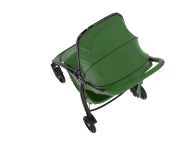 Beyaz arka planda izole edilmiş siyah şemsiyeyi 3 boyutlu görüntüleme