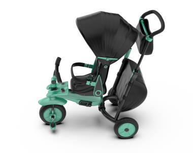 elektrikli scooter 3d render, beyaz arkaplanda izole