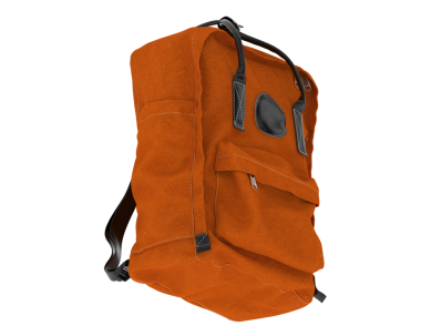 leather bag with a backpack