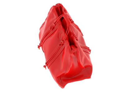 Uçan kırmızı kumaş. 3d oluşturma.