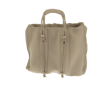 kahverengi deri çanta ve sapları izole.