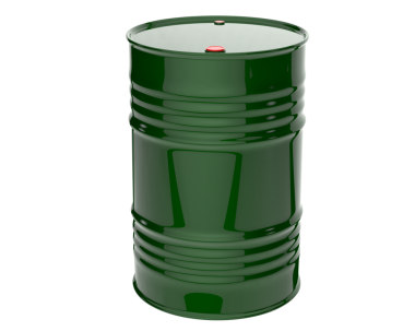 green oil barrel isolated on white background