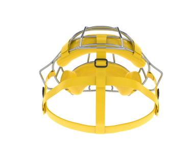 Sarı güvenlik yeleği beyaz arka planda izole edilmiş. 3d oluşturma