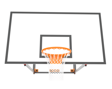 Beyaz arkaplan illüstrasyonunda basketbol potası.