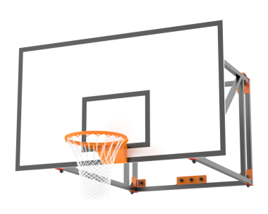 Basketbol tahtası beyaz arka plan üzerinde izole