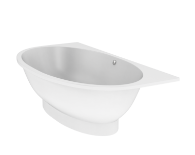 Beyaz zemin üzerinde su izole beyaz kase