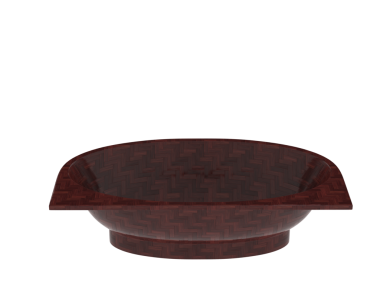 Beyaz arka planda yemek için boş kırmızı tepsi. 3d oluşturma